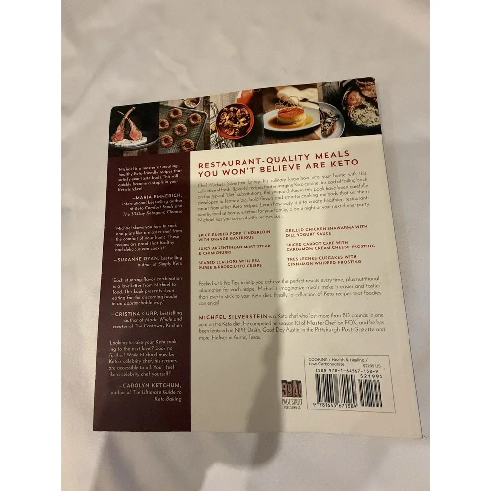 New Keto Cooking Michael Silverstein Low Carb Recipes Cookbook MasterChef